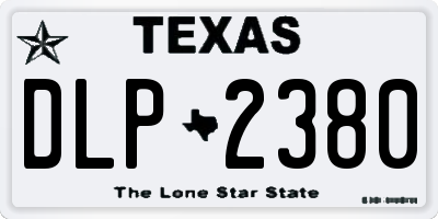 TX license plate DLP2380