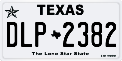 TX license plate DLP2382