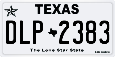 TX license plate DLP2383