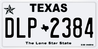 TX license plate DLP2384