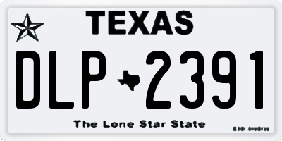 TX license plate DLP2391
