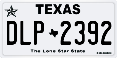TX license plate DLP2392