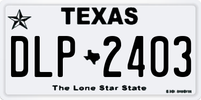 TX license plate DLP2403
