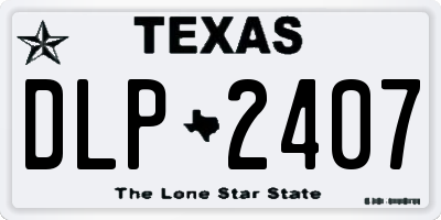 TX license plate DLP2407