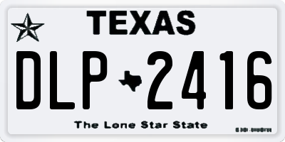 TX license plate DLP2416