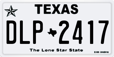 TX license plate DLP2417