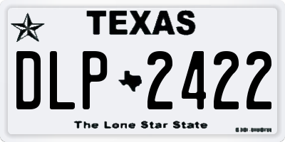 TX license plate DLP2422