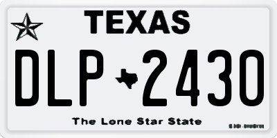 TX license plate DLP2430