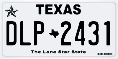 TX license plate DLP2431