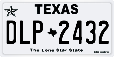 TX license plate DLP2432
