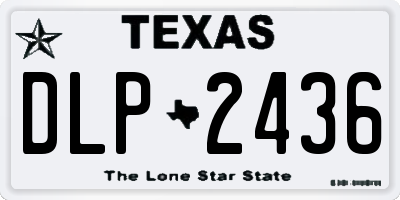 TX license plate DLP2436