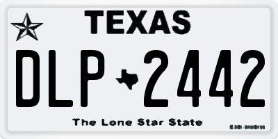 TX license plate DLP2442