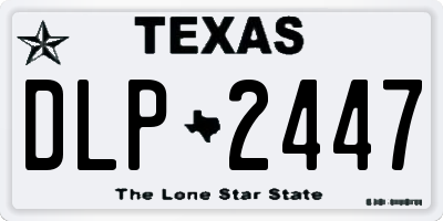 TX license plate DLP2447