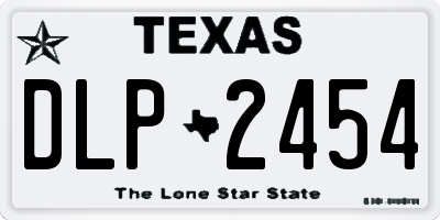 TX license plate DLP2454