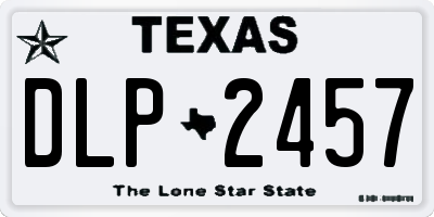 TX license plate DLP2457
