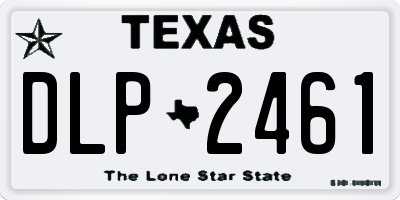 TX license plate DLP2461