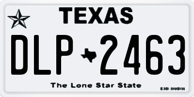 TX license plate DLP2463
