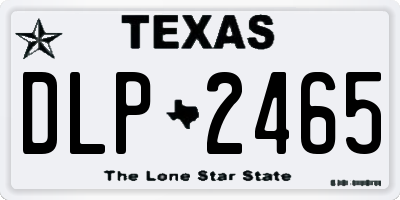TX license plate DLP2465