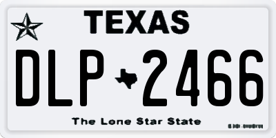 TX license plate DLP2466