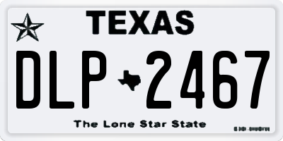 TX license plate DLP2467