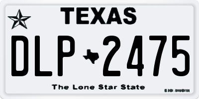 TX license plate DLP2475