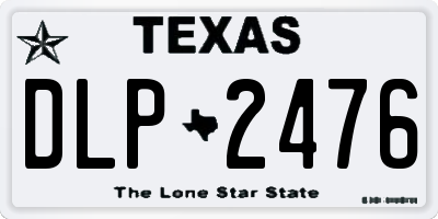 TX license plate DLP2476
