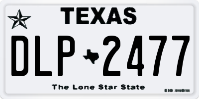 TX license plate DLP2477