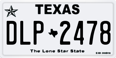 TX license plate DLP2478