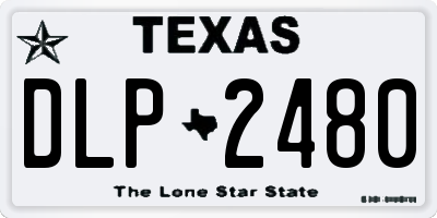 TX license plate DLP2480