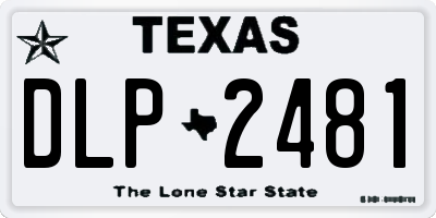 TX license plate DLP2481