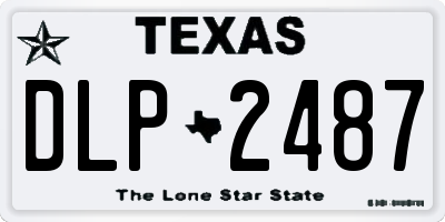 TX license plate DLP2487