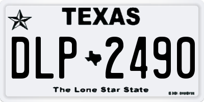 TX license plate DLP2490
