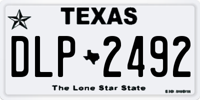 TX license plate DLP2492