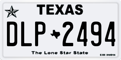 TX license plate DLP2494