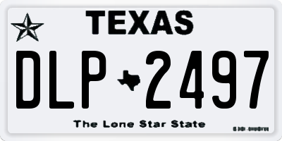 TX license plate DLP2497