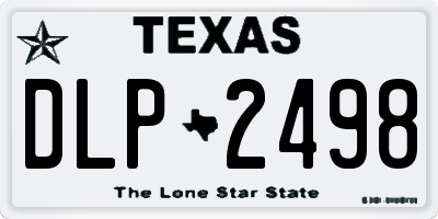 TX license plate DLP2498