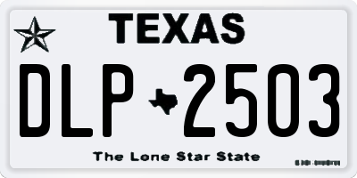 TX license plate DLP2503