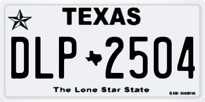 TX license plate DLP2504