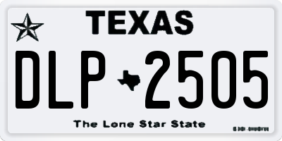 TX license plate DLP2505