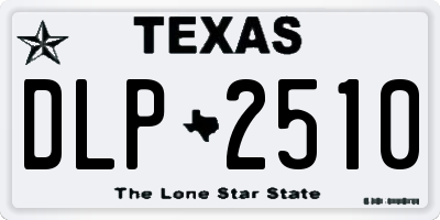 TX license plate DLP2510