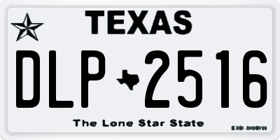 TX license plate DLP2516