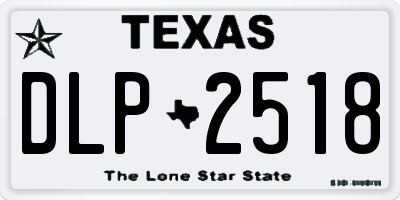 TX license plate DLP2518