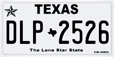 TX license plate DLP2526