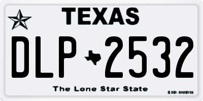 TX license plate DLP2532