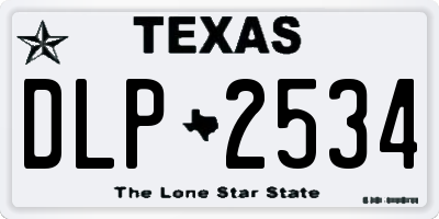 TX license plate DLP2534