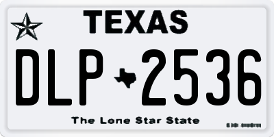TX license plate DLP2536