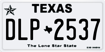 TX license plate DLP2537