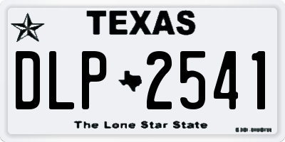 TX license plate DLP2541