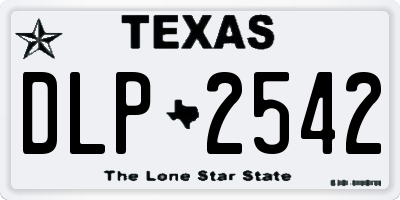 TX license plate DLP2542