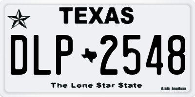 TX license plate DLP2548
